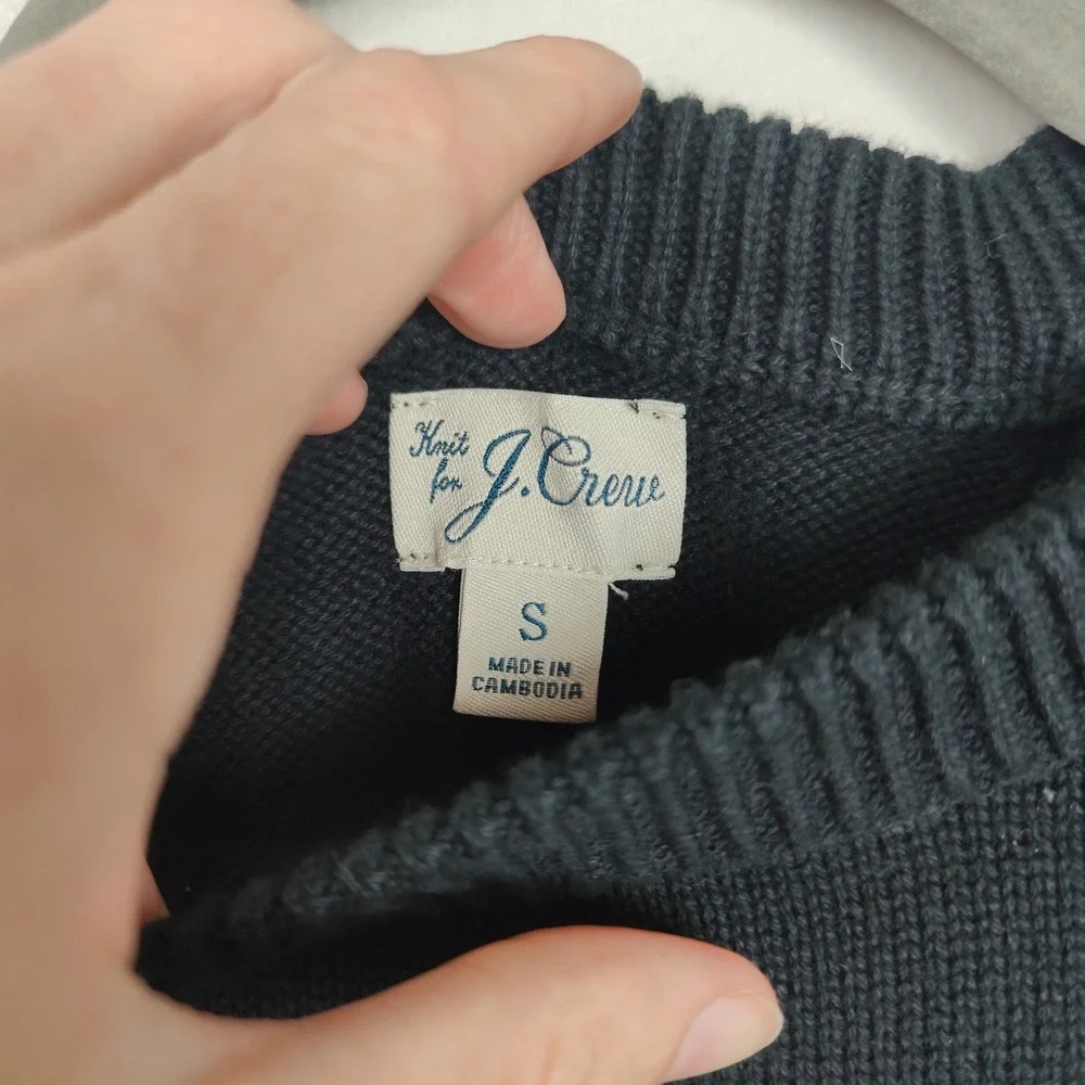 J. Crew Men's Crewneck Sweater in Dark Navy